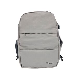 Gray Structured Backpack with Modern Design